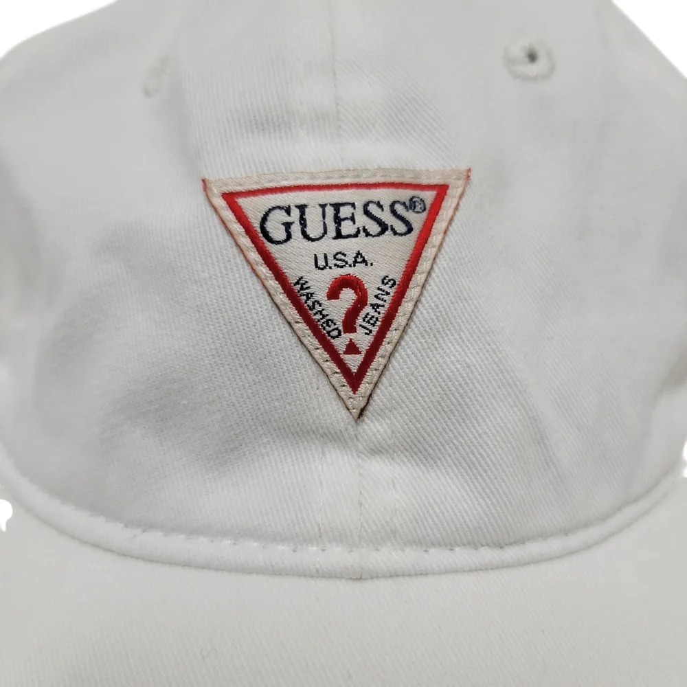 GUESS Women's Baseball Hat White 100% Cotton